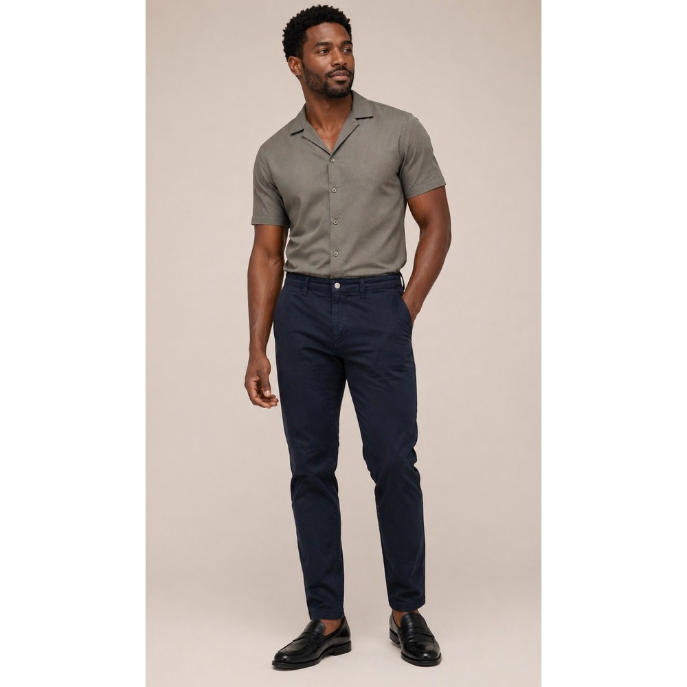 NN07 Marco Style 1200 Dark Navy Cotton Elastane Chino Pants Mens 34x34